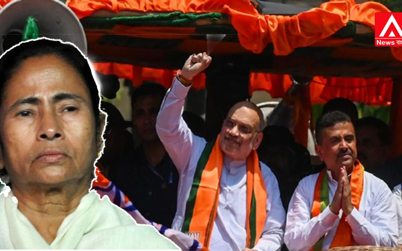 Is the ruling party taken aback by the sea of humanity at Suvendu's nomination filing? What exactly did Shah and Suvendu do?