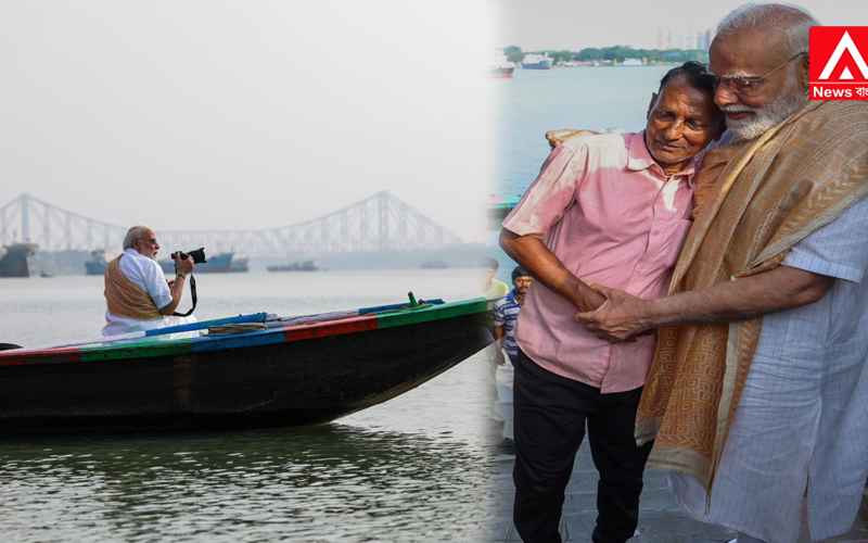 None other than the nation's 'Chief Servant' himself—aboard a humble boat! Boatman Gouranga Biswas is overwhelmed with emotion after giving the Prime Minister a tour of the Ganges.
