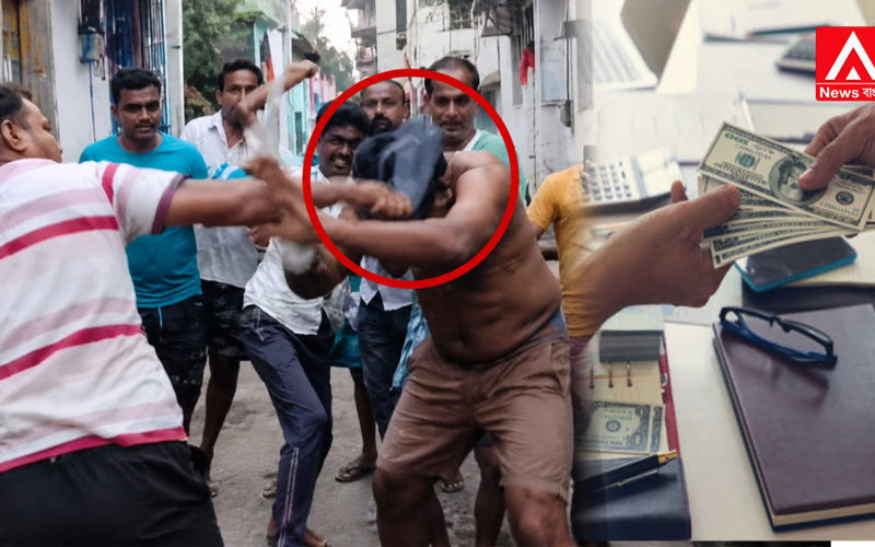 Enraged Mob Strips Associate of Trinamool Councilor Half-Naked and Beats Him with Slippers