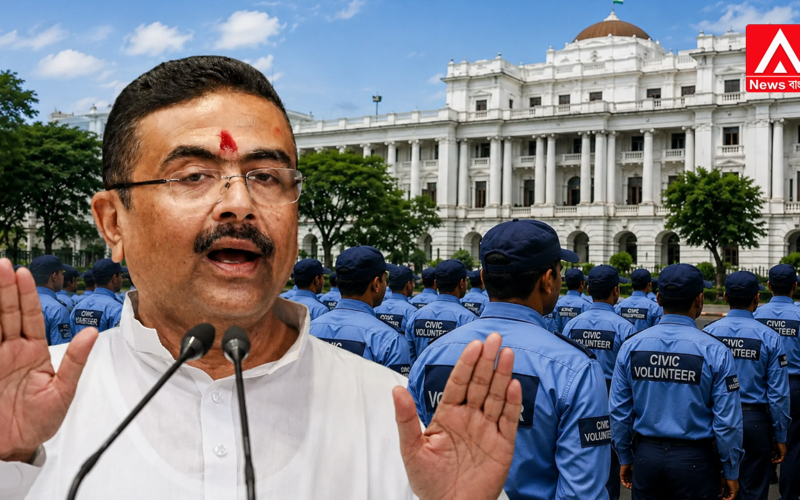 Suvendu Adhikari stands by the civic volunteers as promised! Now, a 50-mark exam must be taken to save their jobs.