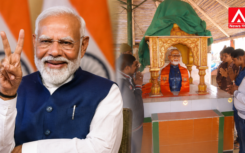 Stepping beyond the realm of politics, Prime Minister Narendra Modi now occupies a seat of devotion!